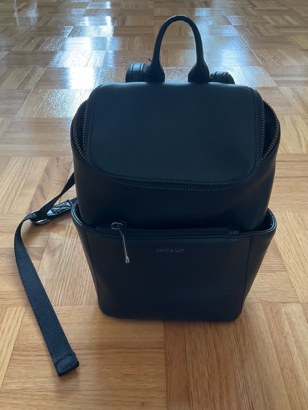 Matt & Nat Mini Black Compact Backpack